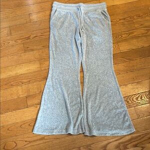 Aerie Flared Bottoms gray supersoft sweatpants size Large